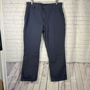 Duluth Mens Tan Khaki Pants Flex Fire House Khakis size 38 x 34 Gray